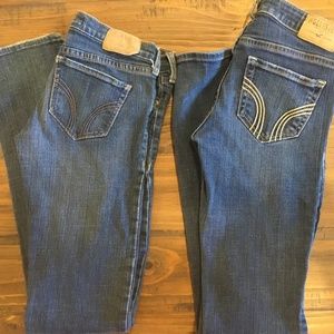 Hollister, size 0 stretch straight leg and size 0 boot cut